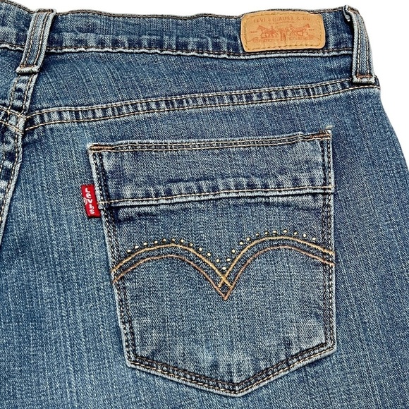 Levi’s 515 Women’s Bootcut Medium Wash Jeans w/ Embellished Pockets Size 10 L/C - Picture 6 of 13